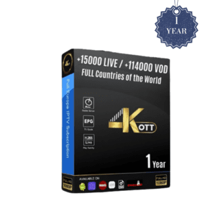 4K OTT IPTV Subscription 1 YEAR